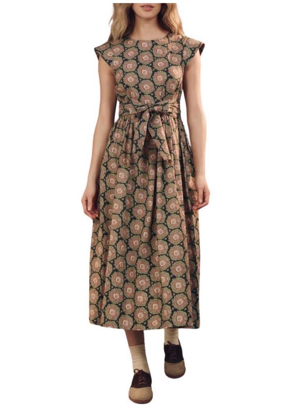 THE GREAT. Tulsa Dress in the Heirloom Paisley